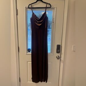 Velvet Brown Maxi Dress